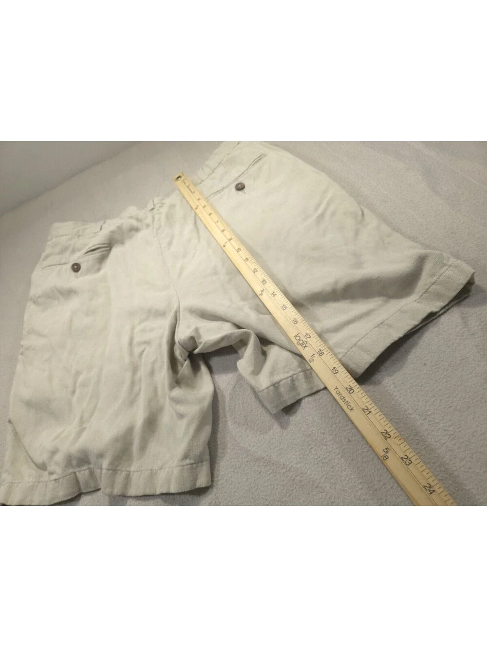 Jos A Bank Shorts Mens 36 Beige Chino Tencel Pleated Khaki Golf Casual Summer